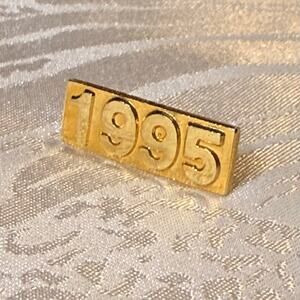 Vintage 1995 Lapel Pin Gold Tone Letterman Jacket Commemorative Pin